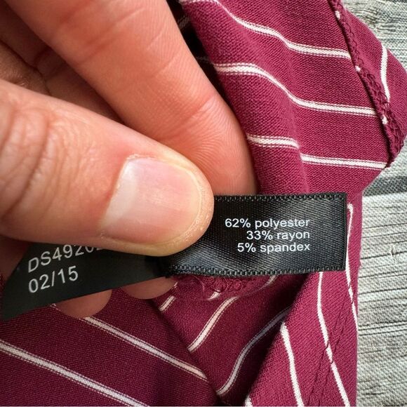 The Limited Women's A Line Fit and Flare Dress XST XS Extra Small TALL Burgundy - Picture 9 of 14